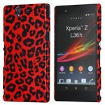 Design Cover til Xperia Z - Leopard (Rød)